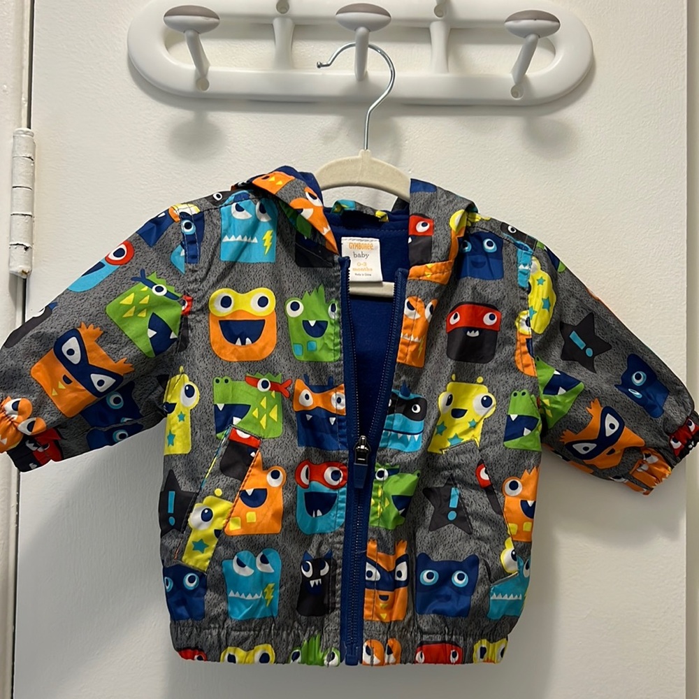 🔅4 for $35🔅 Gymboree Windbreaker with lining Monster Jacket
